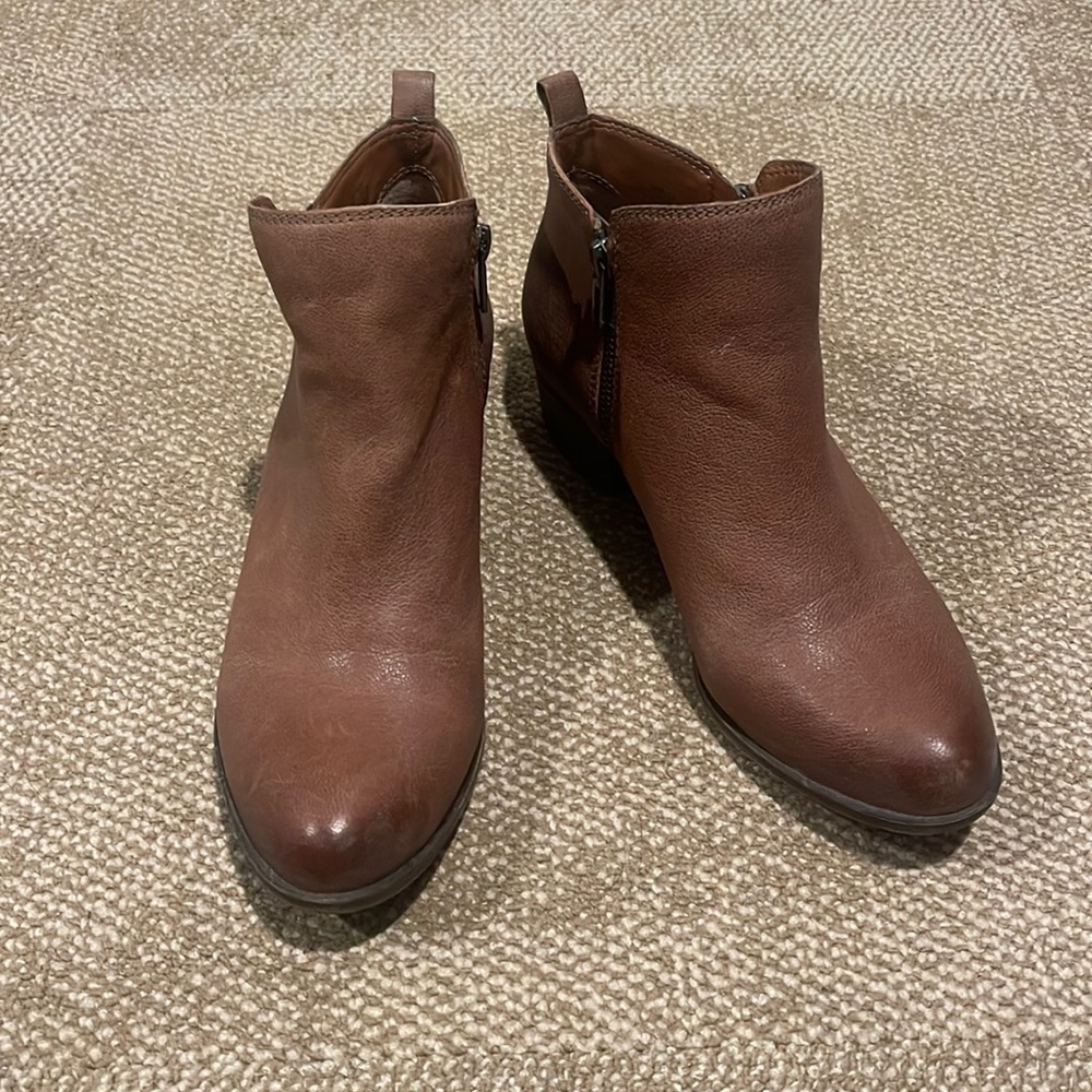 Lucky Brand Brown Leather Booties
